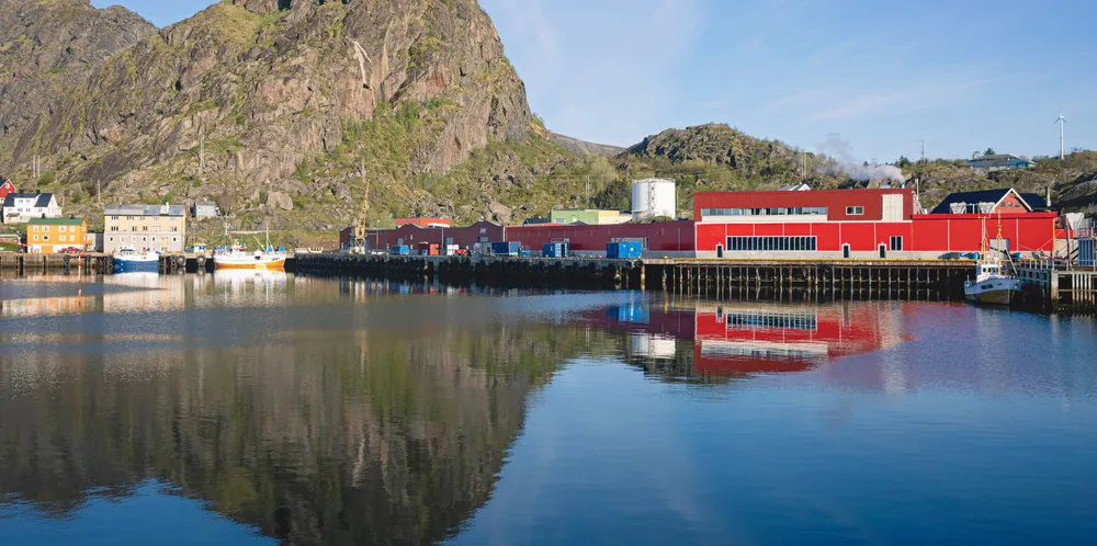 Lerøy Norway Seafoods sitt hvitfiskanlegg i Stamsund i Lofoten.
