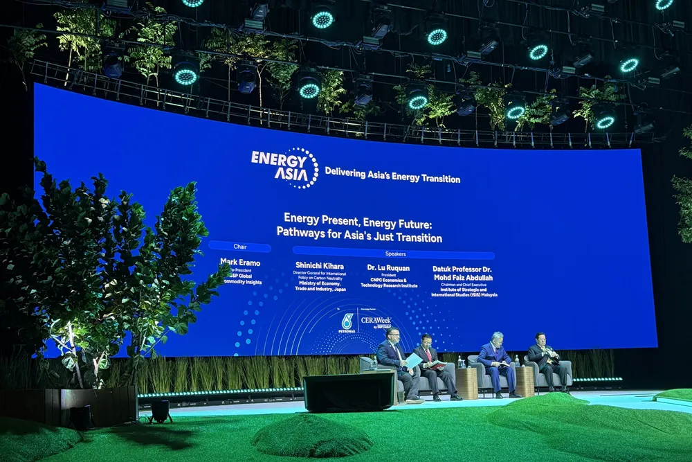 Mohd Faiz Abdullah (far right) speaking at Energy Asia 2025.