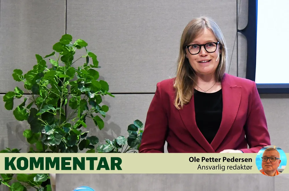 Konsernsjef Birgitte Ringstad Vartdal signaliserer at selskapet står på strategien, samtidig som den skal spisses. Det er en høflig måte å fortelle omverden at det blir ny strategi.
