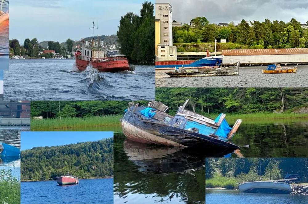 Kollasj satt sammen av Grenland havn til en intern presentasjon.