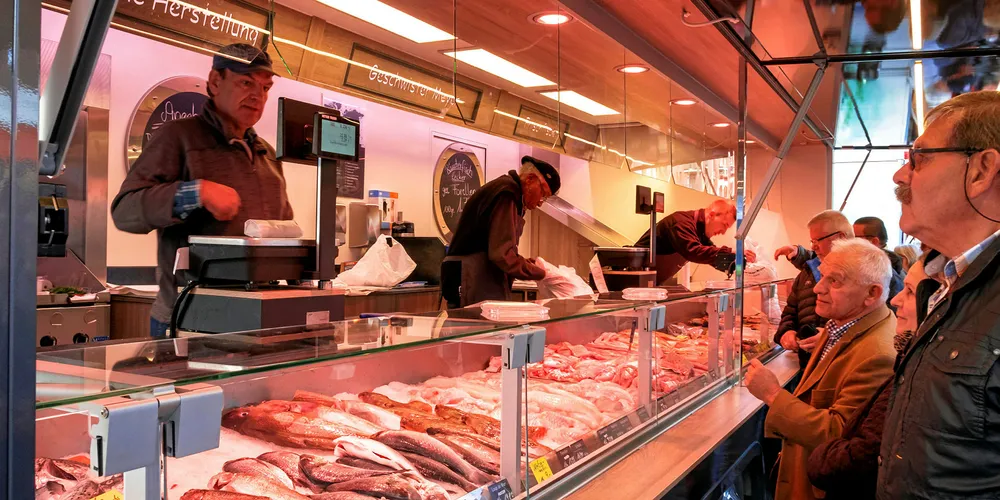 Consumers are most likely to buy their seafood at supermarkets.