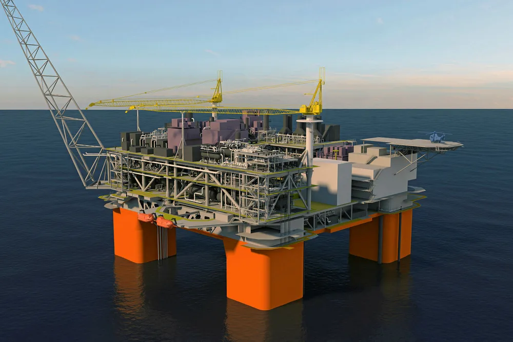 Big platform: the semi-submersible for the Mad Dog-2 project is being built at Samsung Heavy Industries. It will be moored in about 4500 feet water depth
