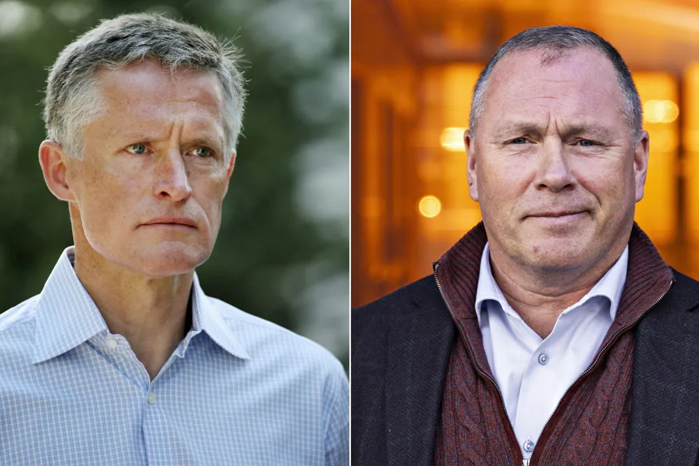 Ole Andreas Halvorsen (til venstre) og Nicolai Tangen.