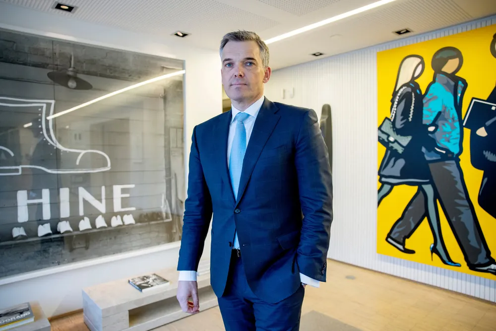Peter Straume, norgessjef i meglerhuset ABG Sundal Collier, er godt fornøyd med selskapets beste tredjekvartal noensinne.