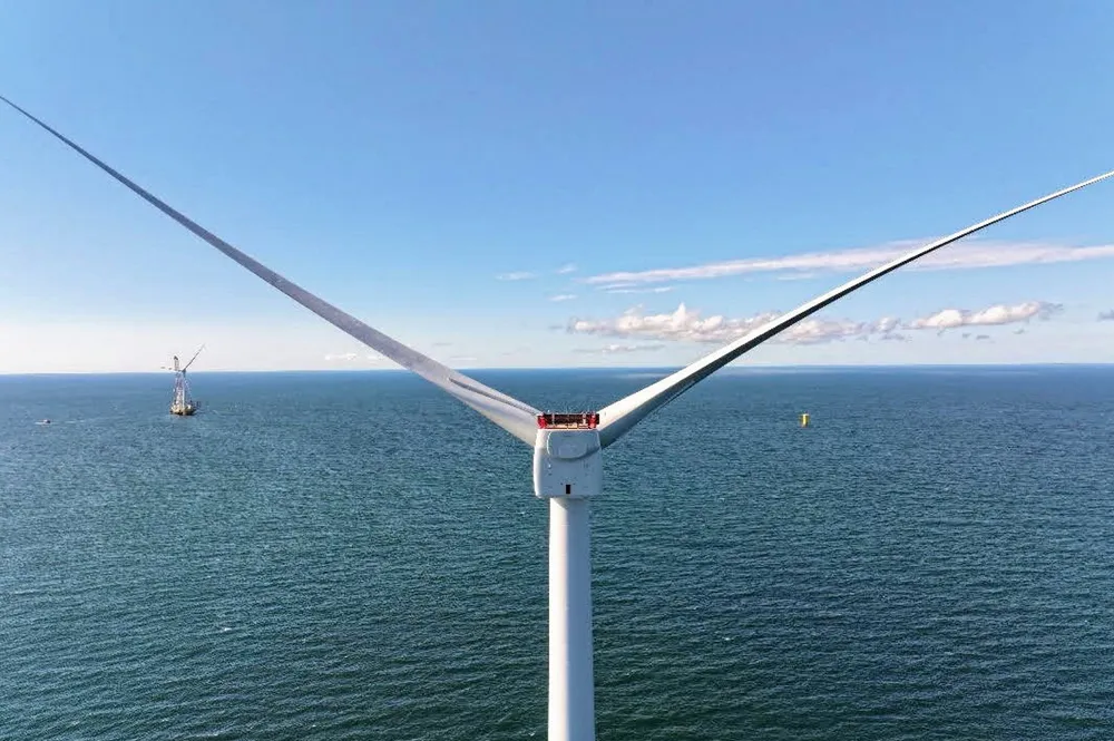 A turbine at Vineyard Wind.