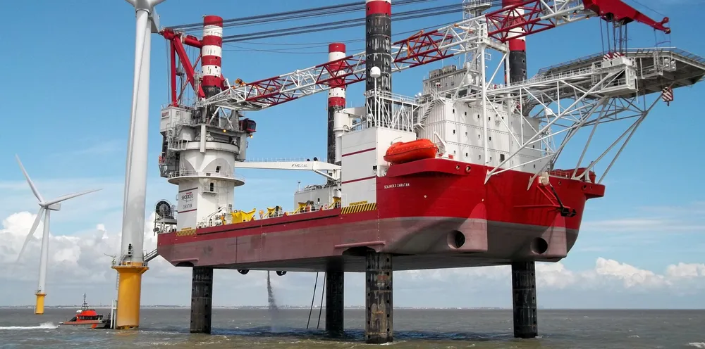 A Seajacks vessel at work in Taiwan.
