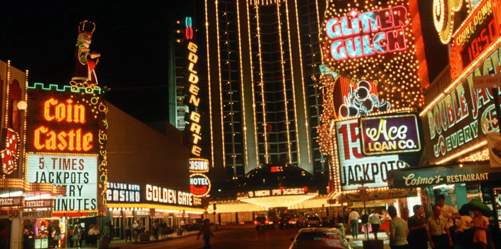 Downtown Las Vegas, Nevada at night Vegas.