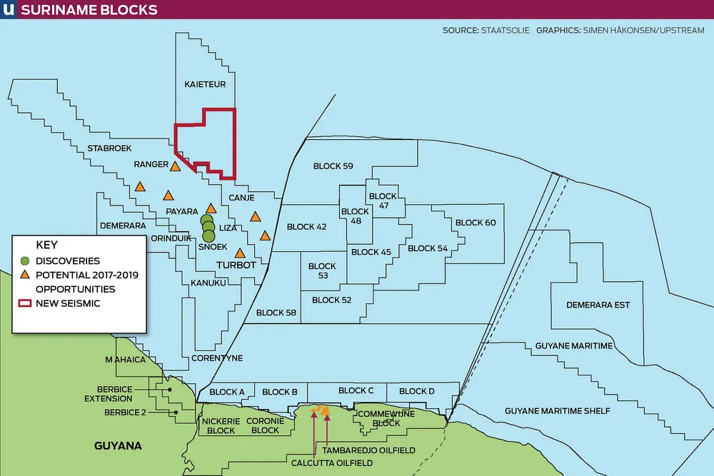 Hydrocarbon potential: Suriname's offshore and onshore acreage