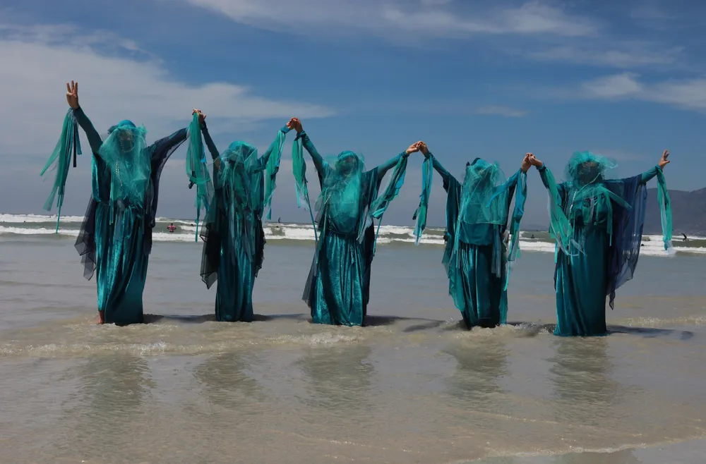 Legal win: Ocean Rebels, an Extinction Rebellion Cape Town performance group, protest against seismic surveys off the western South African coastline.