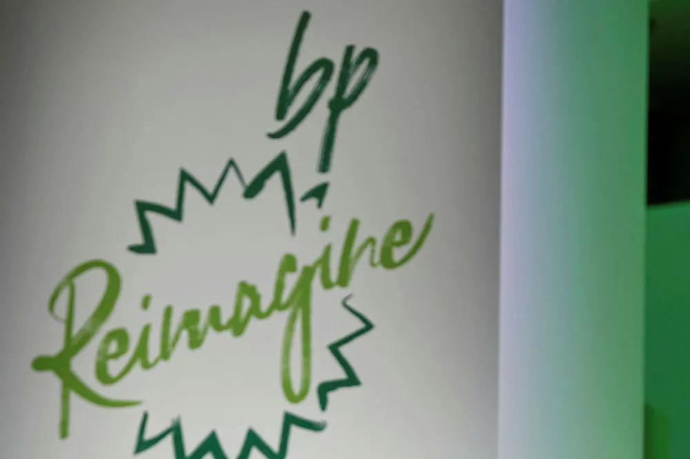New direction: BP chief executive Bernard Looney speaks during an event in London in February where he declared the company's intentions to achieve "net zero" carbon emissions by 2050