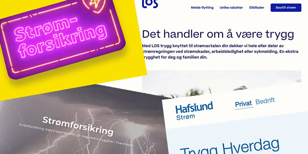 Flere av de store strømselskapene tilbyr egne «strømforsikringer» som skal innebære en trygghet for kunden dersom han eller hun mister jobben eller blir syk.