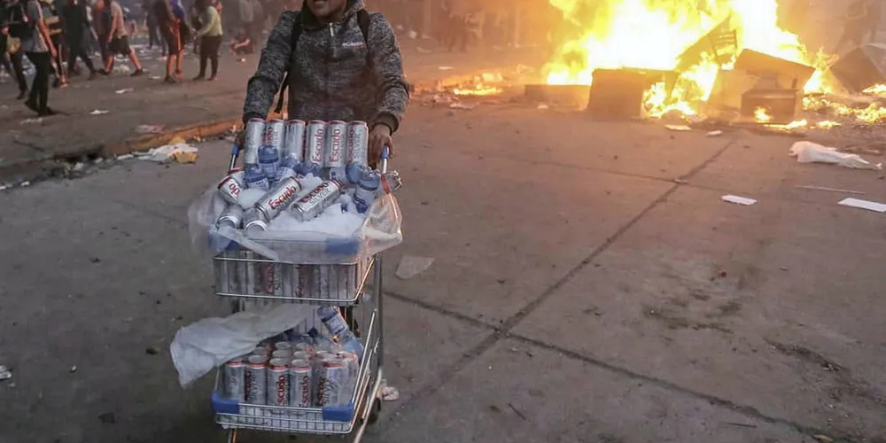 Violence has flared across Chile