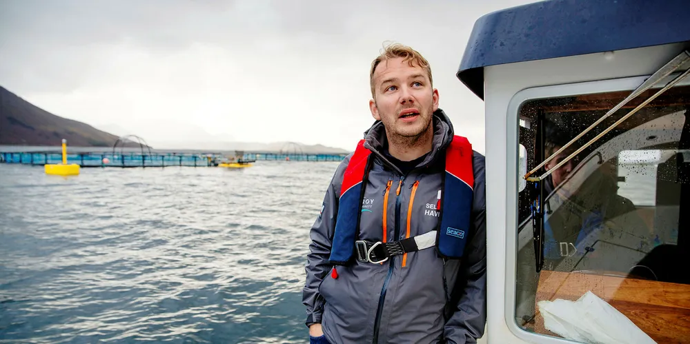 Daglig leder Alf Gøran Knutsen i Kvarøy fiskeoppdrett satser stort i USA.