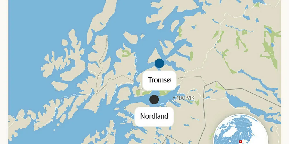 The algal bloom has been ongoing for a week in Norway in Nordland and Troms.
