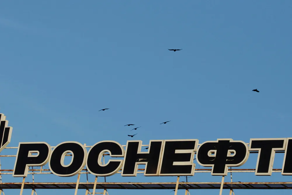 Flying higher: A logo of Russia's oil producer Rosneft is seen on a building in the city of Stavropol