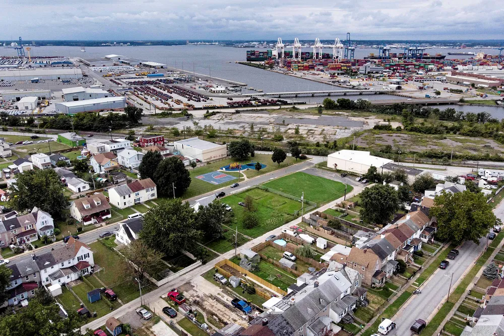 Industrial area: the Port of Baltimore in Baltimore, Maryland