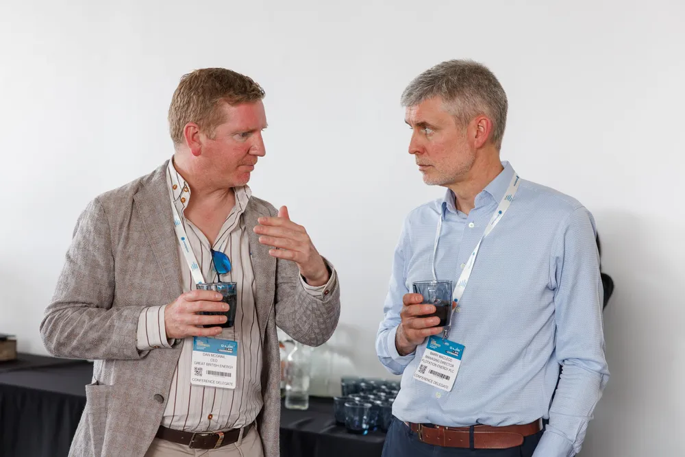 Great British Energy's acting CEO Dan McGrail exchanging ideas with floating offshore wind developers during Global Offshore Wind 2025 in London