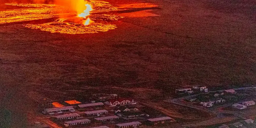 "The town was evacuated last night, just before the eruption," Eirikur Oli Dagbjartsson, fishing fleet manager of Grindavik-based whitefish group Thorbjorn said.