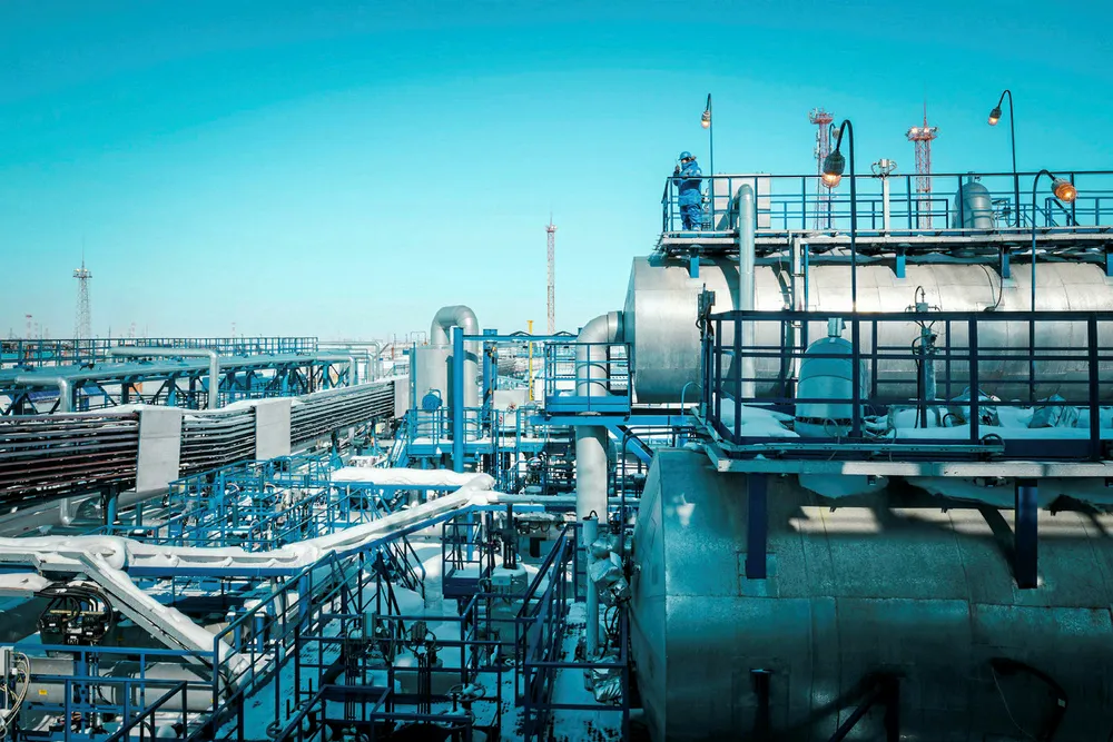 Shift extension: central oil gathering and storage facility at the Novoport field on the Yamal Peninsula in Russia, operated by Gazprom Neft