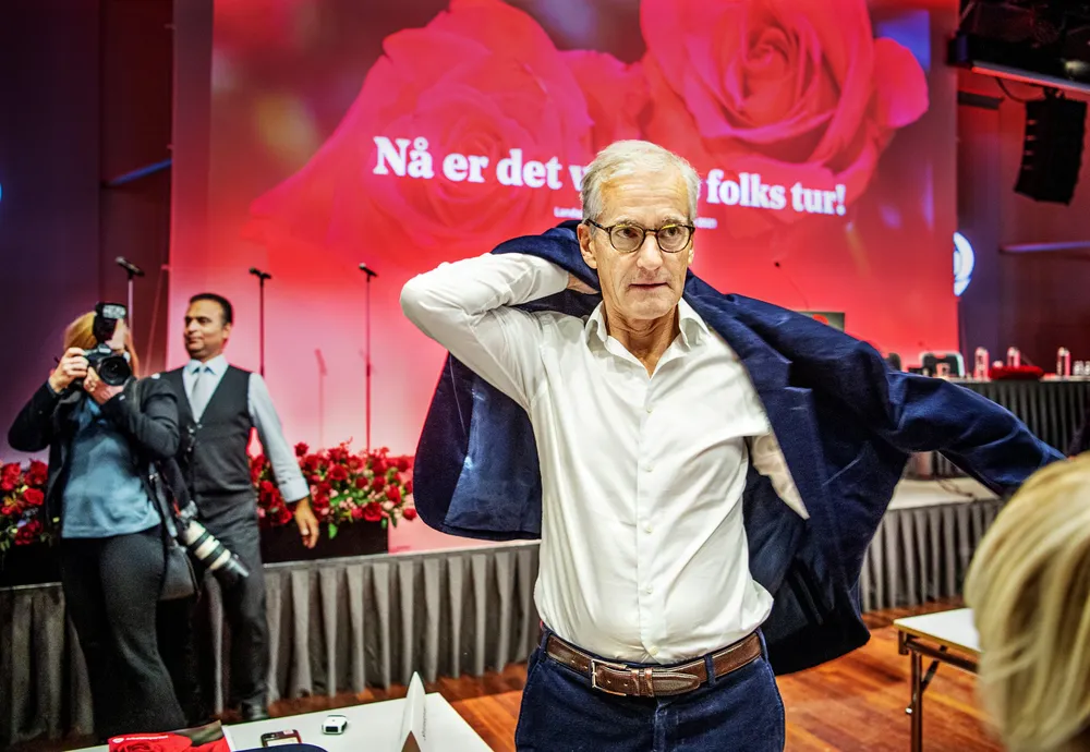 Slagordet til Arbeiderpartiet var hengt opp bak Jonas Gahr Støre da Ap holdt landsstyremøte etter valget i september 2021. Men selv likte han det aldri.