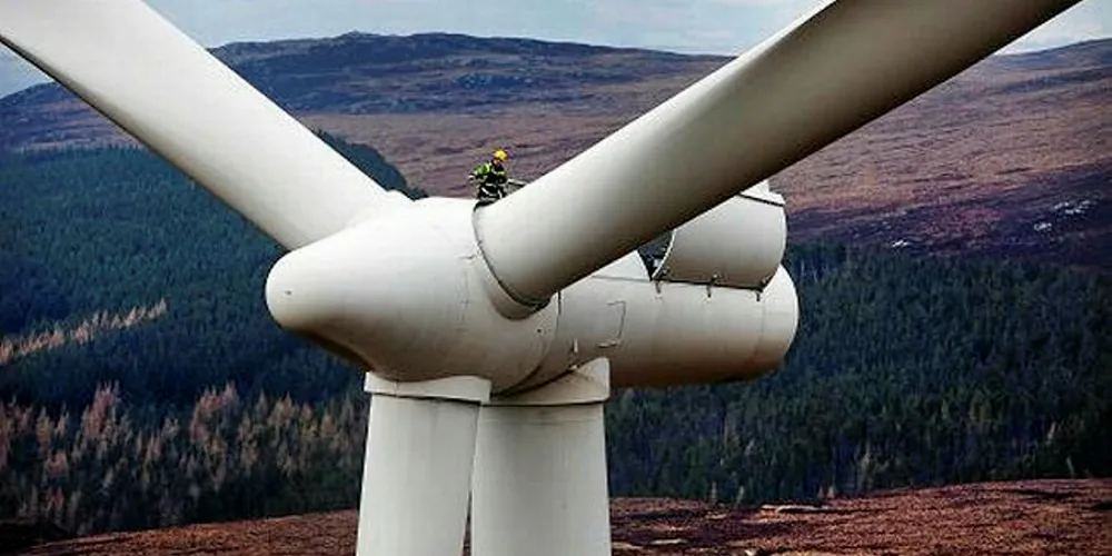 A Siemens turbine in the field.