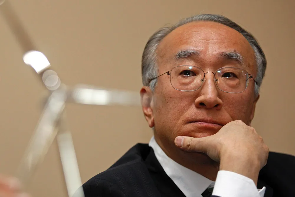 Nobuo Tanaka: IEA head says rigs should go abroad if moratorium is extended.