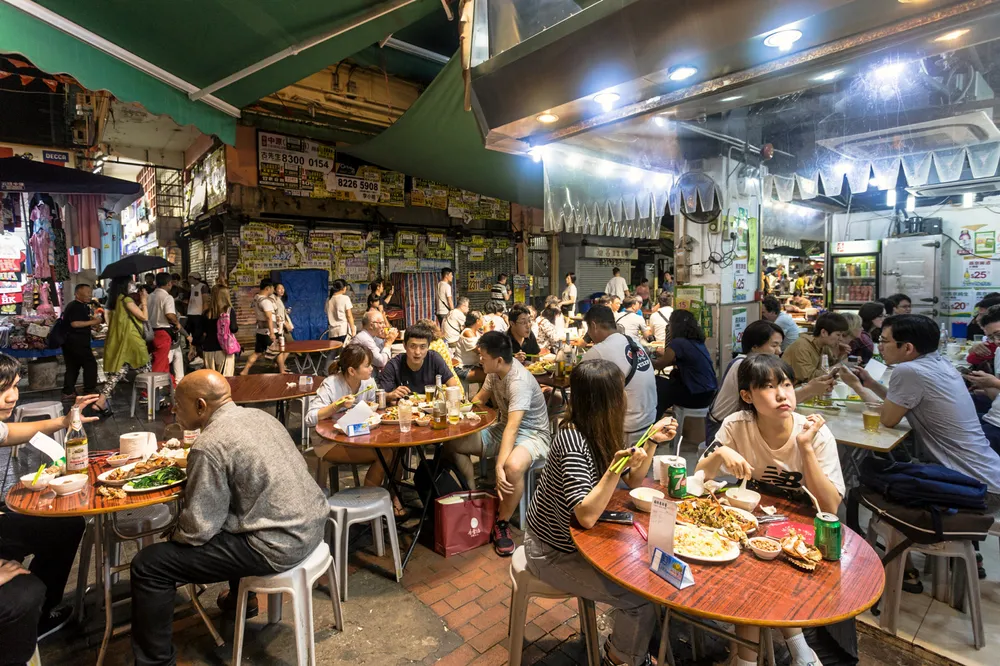 A crowded restaurant in China recalls happier times for the country's foodservice industry.