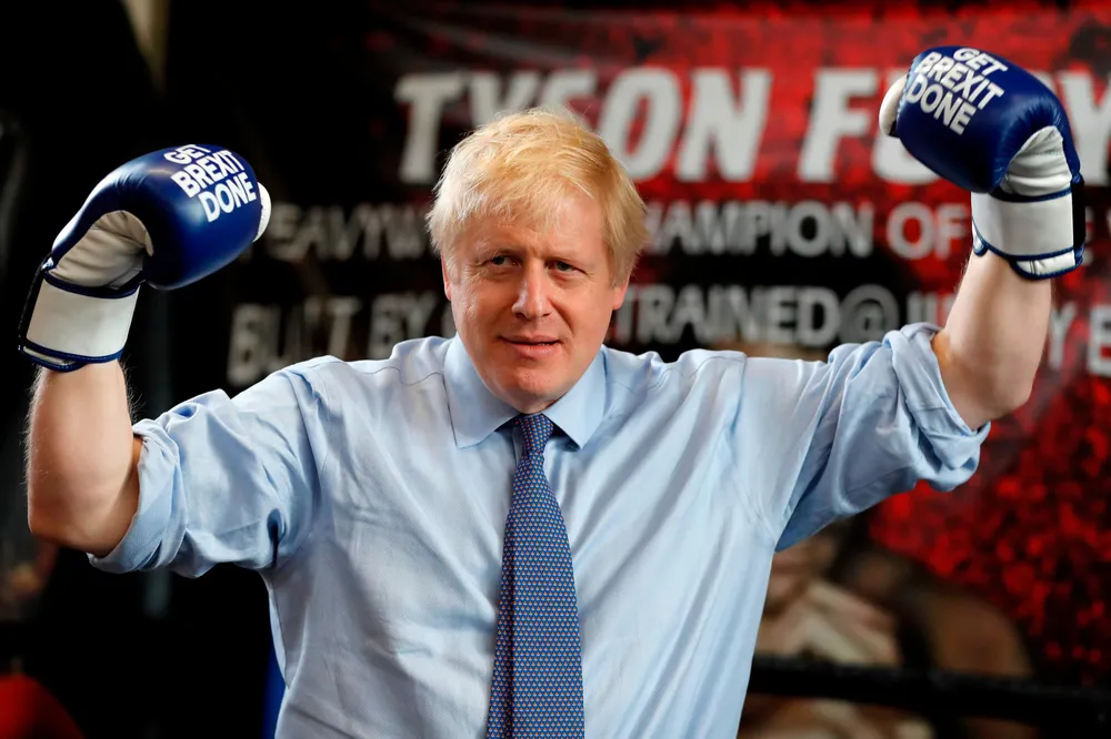 Lykkeligere konservative dager. I 2019 gjorde Boris Johnson et brakvalg med løfte om å få brexit unnagjort.