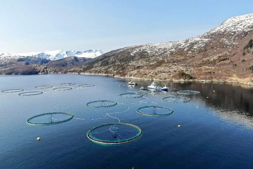 Mowi er Norges og verdens største lakseprodusent. Her fra anlegget Mulnesodden i Gildeskål kommune i Nordland.