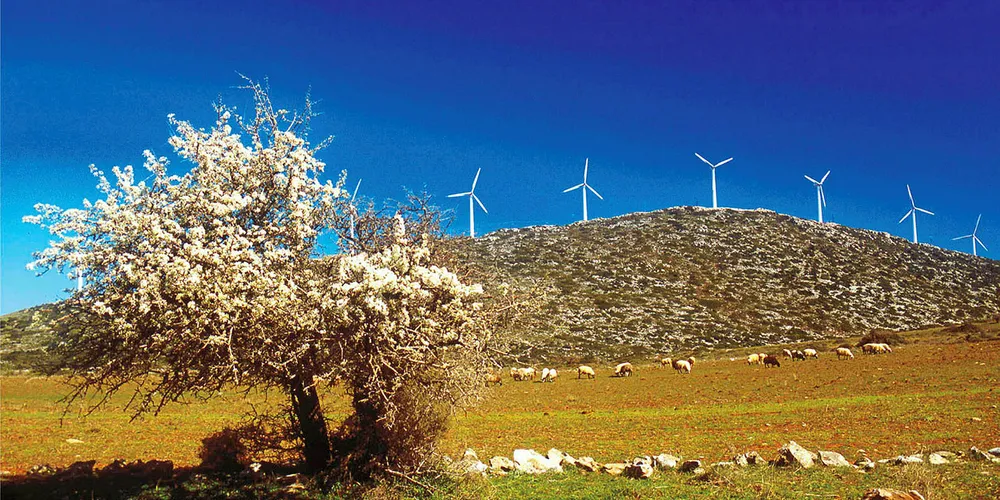 Skopies wind farm in Greece