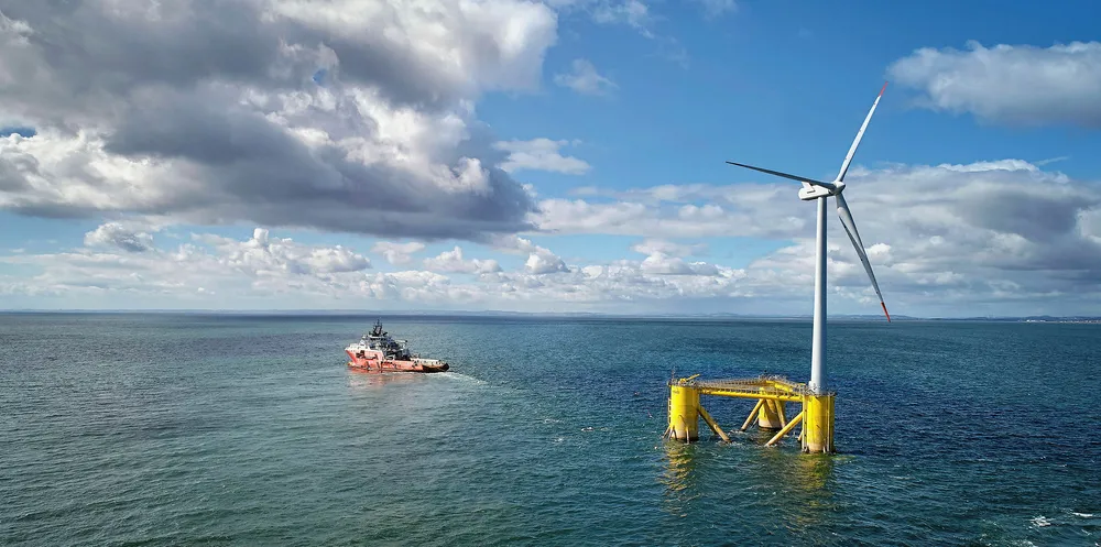 Principle Power's 2MW WindFloat in tow to Scotland's Kincardine project