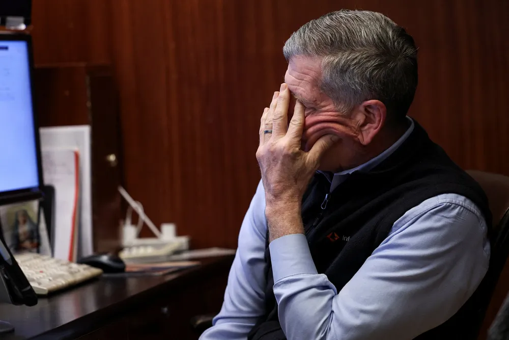 A trader works during the closing bell on the floor at the New York Stock Exchange on Thursday.