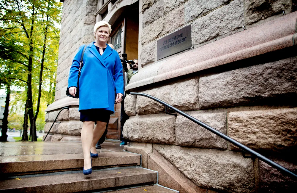 Finansminister Siv Jensen skal legge frem statsbudsjettet på torsdag. Foto: Ida von Hanno Bast