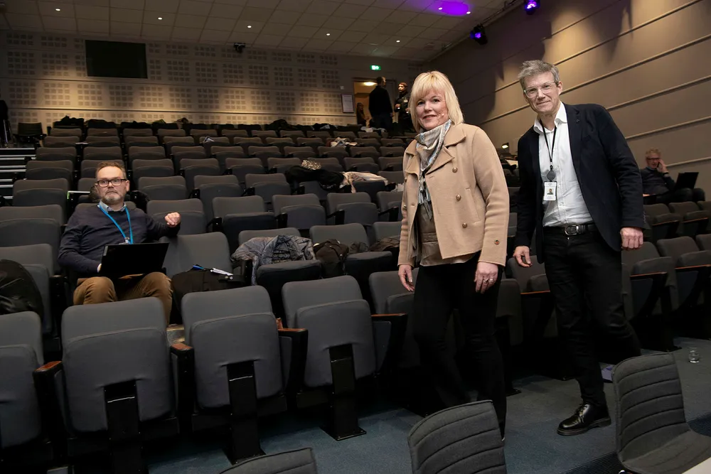 Analysedirektør og Trumf-sjef Truls Fjeldstad i Norgesgruppen (t.h.) har i flere år jobbet med strategien for å møte Amazons inntreden i Norden. Her er han sammen med Kristin Bigseth som er ansvarlig for å utvikle konsernets digitale løsninger.