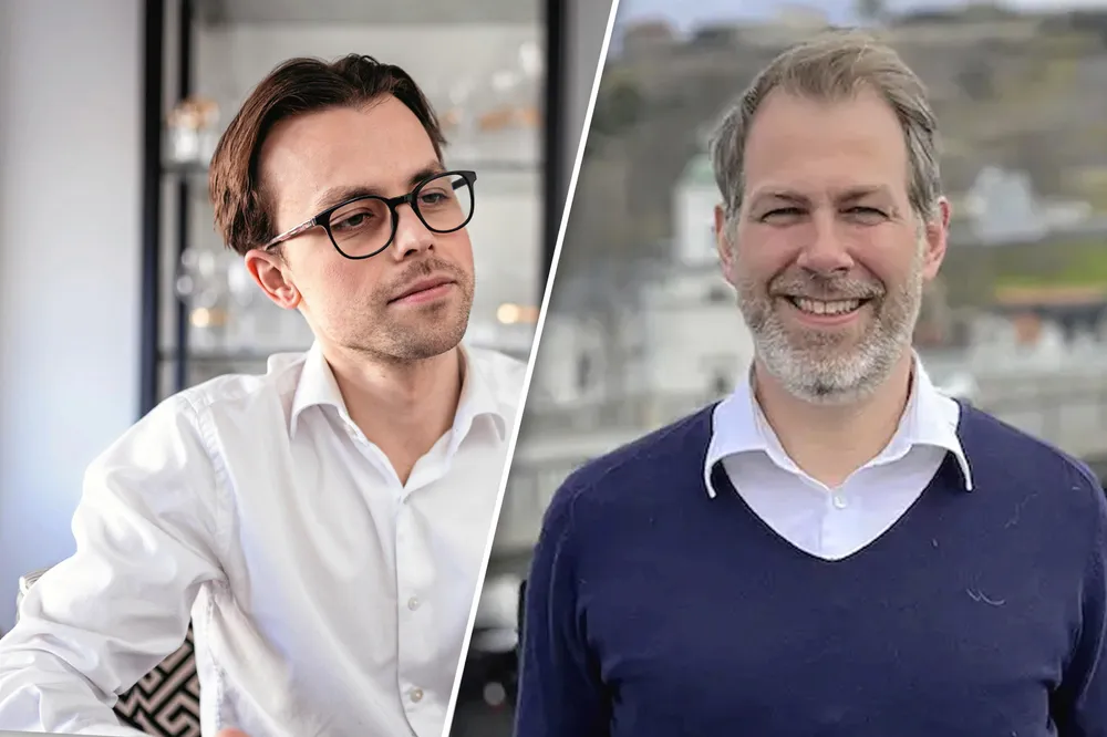 Daglig leder i Viddakraft, Filip Krzewski (til v), og CTO i UtilityCloud Erlend Falch-Pedersen er mildt sagt skeptiske til kommende endringer.