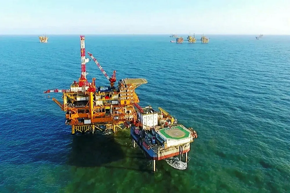 New facility: wellhead platform K at the Penglai 19-3 field