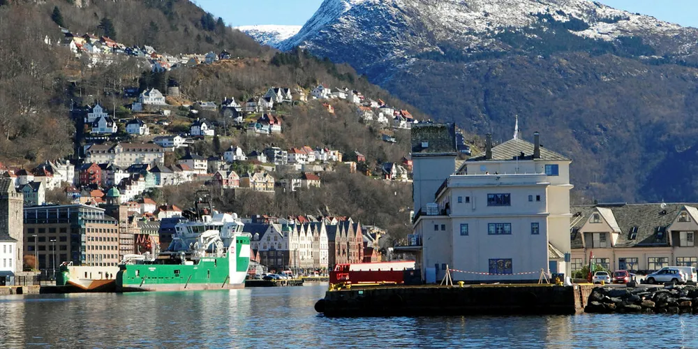 INNSEILING: Havbyen Bergen.
