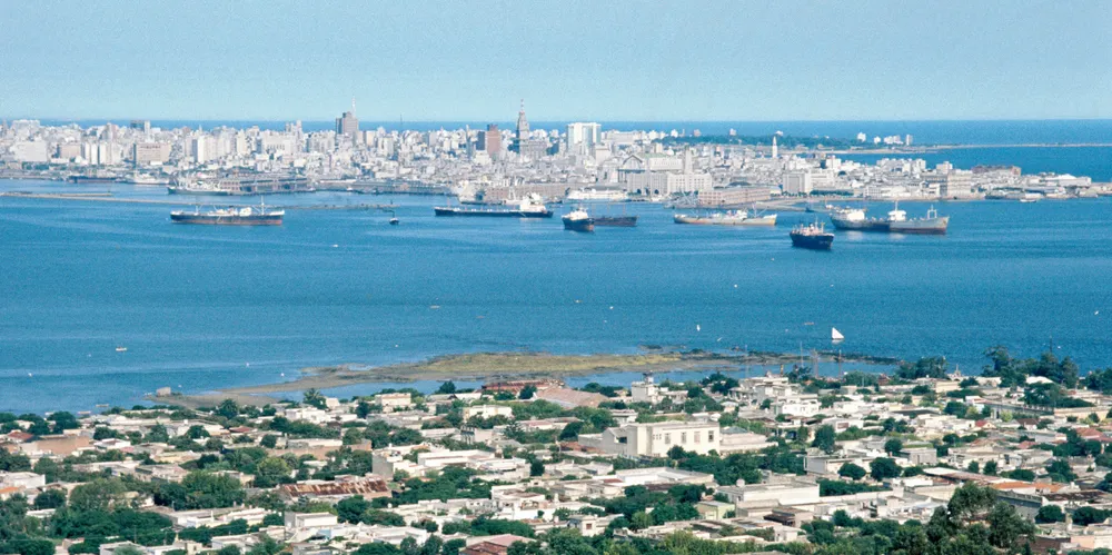 Skyline of Uruguay's capital Montevideo