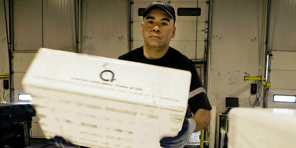 Australis Seafoods salmon is transported from its Chilean factory.