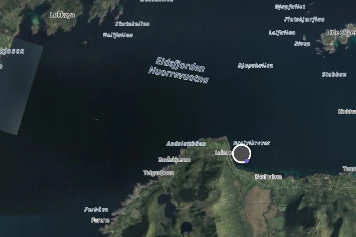 Lokaliteten Dragnes i Hadsel kommune. Tilhører Nordlaks.
