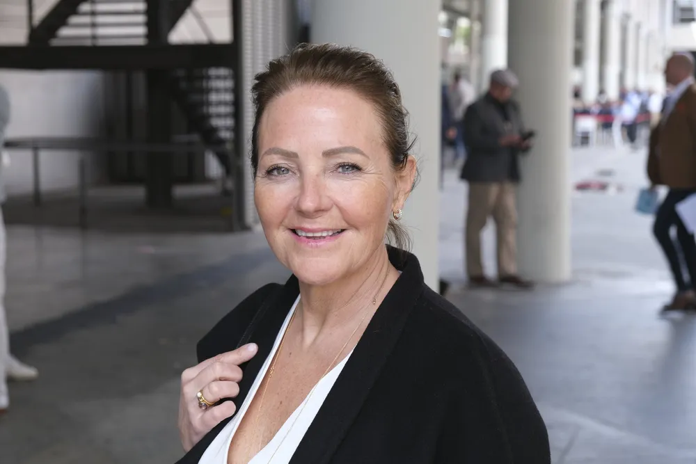 Oppdretter Line Ellingsen i Ellingsen Seafood. Her på sjømatmessen i Barcelona 2025.