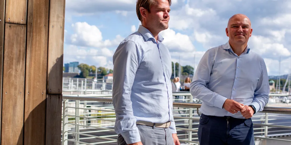 Columbi Salmon founder Anders Hagen and Kolbjorn Giskeodegard.