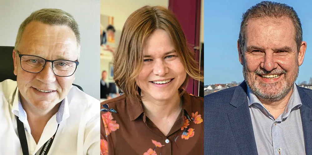 Fra v: Terje Skansen (Varangerkraft), Liina Veerme (Salten Kraftsamband) og Ståle Gjersvold (Trønderenergi).