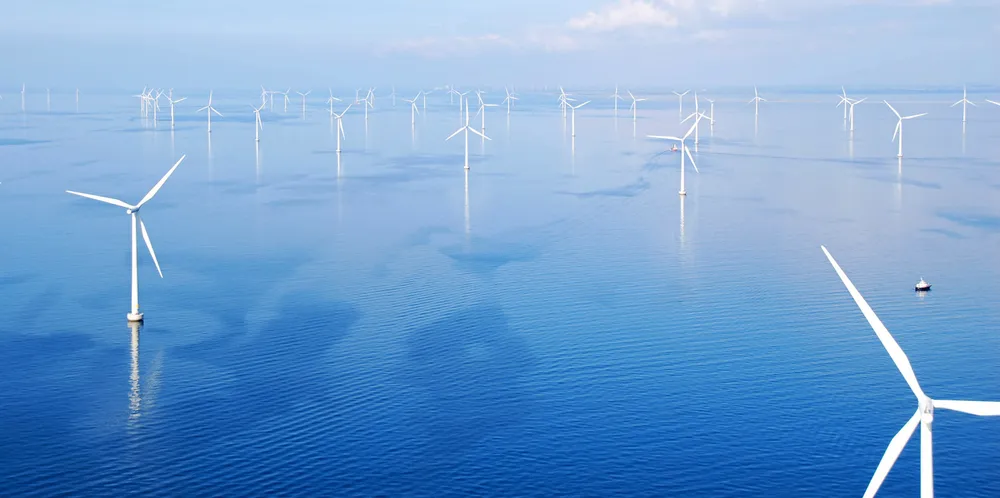 Rodsand 2 offshore wind farm in the Danish part of the Baltic Sea.