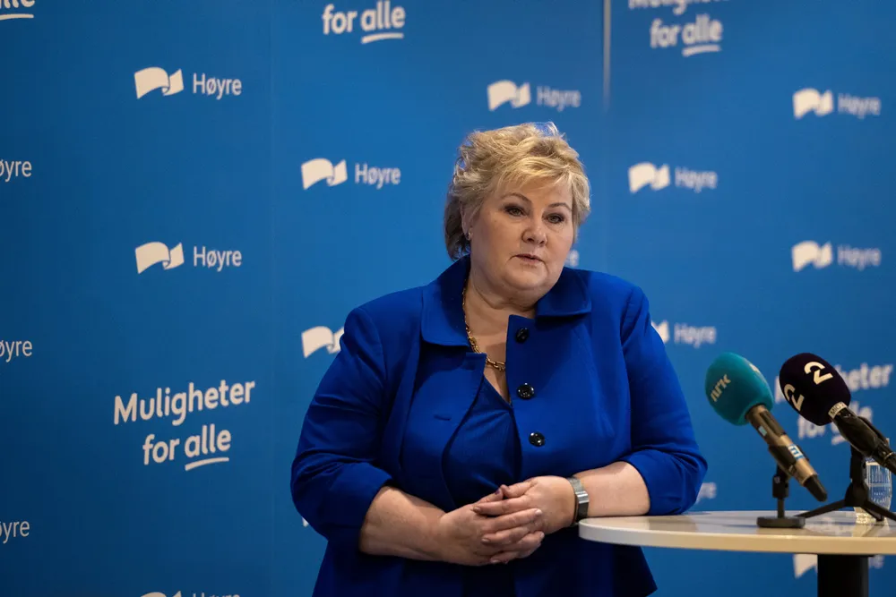 Høyres leder Erna Solberg.