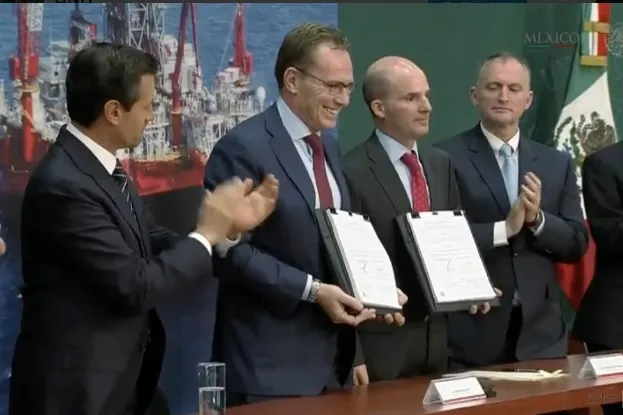 Trion agreement: Officials and executives celebrate signing
