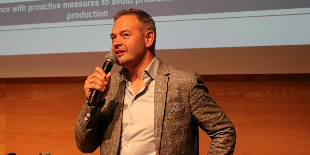 Ragnar Joensen, Nordic Aqua Partners, at the Sparebank 1 Markets' investor seminar in Trondheim, September 2018.