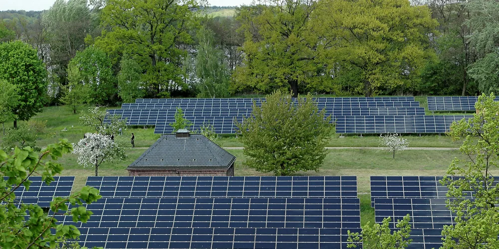 Solar panels at Berlin water utility