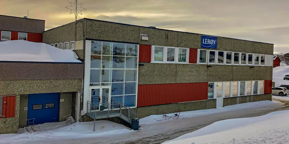 Dette bildet av Lerøy Norway Seafoods Båtsfjord-avdeling er tatt i 2019.