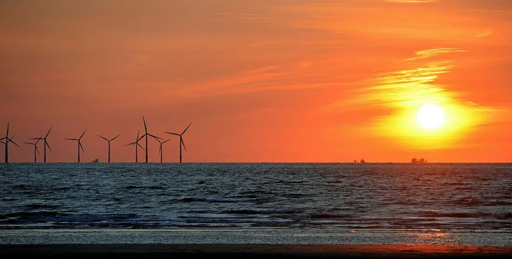 Burbo Bank wind farm off the UK. Pic: Paul Ellis/Getty Images